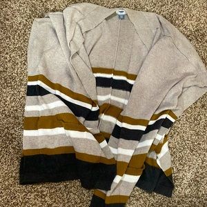 Short Sleeve Striped Cardigan